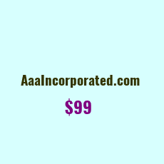 Domain Name: AaaIncorporated.com For Sale: $99