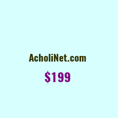 Domain Name: AcholiNet.com For Sale: $199