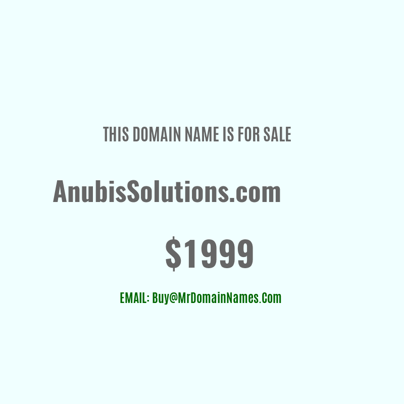 Domain: AnubisSolutions.com Is For Sale