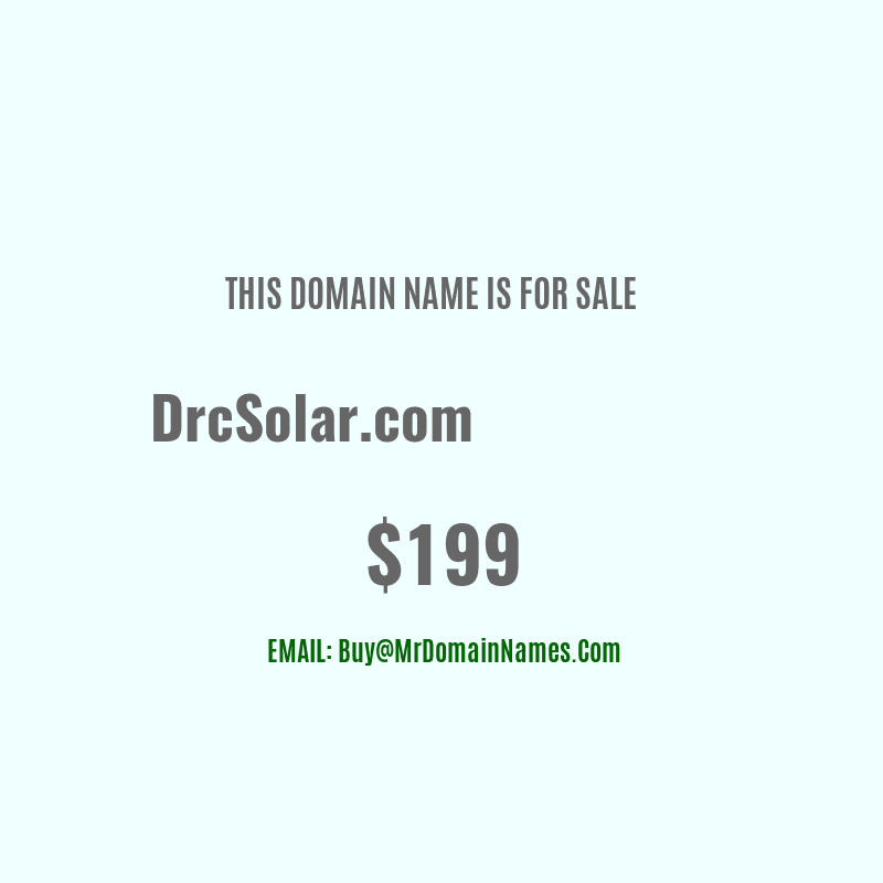 Domain: DrcSolar.com Is For Sale