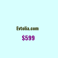 Domain Name: Evtolia.com For Sale: $1999