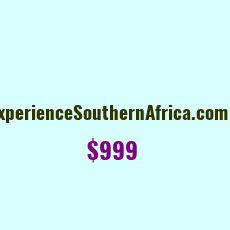 Domain Name: ExperienceSouthernAfrica.com For Sale: $999