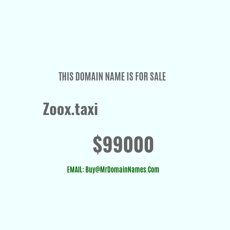 Domain: Zoox.taxi Is For Sale